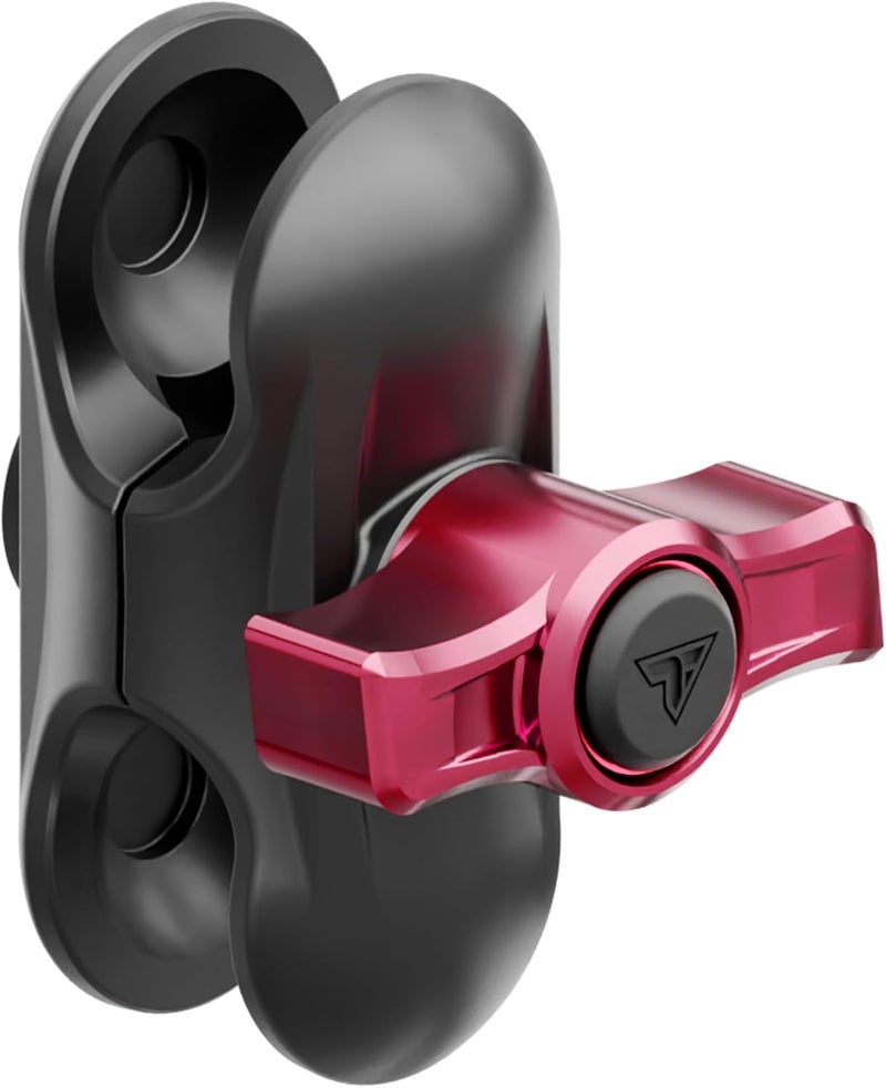 tackform 2" Long Metal 20mm Ball and Socket Arm DuraLock 20 Series | Dual 20mm Sockets with Optional Anti-Theft Knob | Black with Pink Billet Accent Kit - Image 1